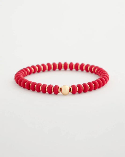 Chico's Deals - Red Beaded Stretch Bracelet Red
