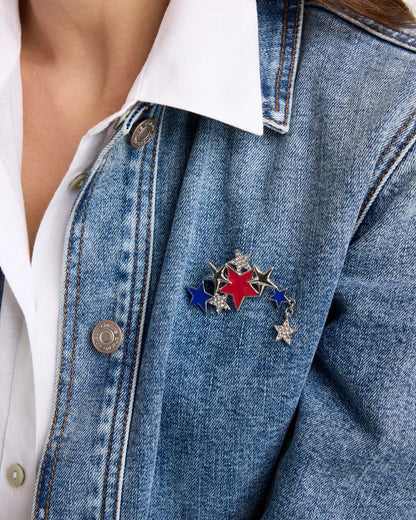 Chico's Smart Buy - Americana Star Brooch Multi