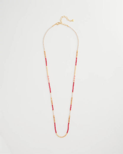 Chico's Top Pick - Coral Genuine Stone Long Necklace Coral