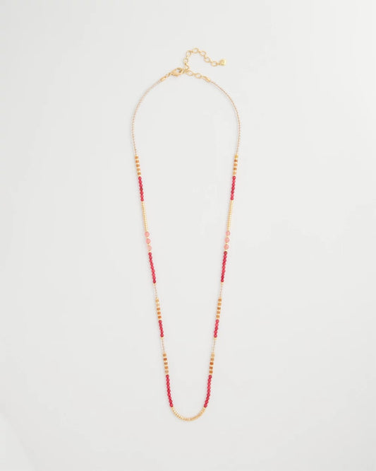 Chico's Top Pick - Coral Genuine Stone Long Necklace Coral