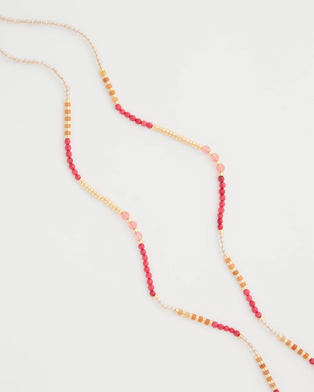 Chico's Top Pick - Coral Genuine Stone Long Necklace Coral