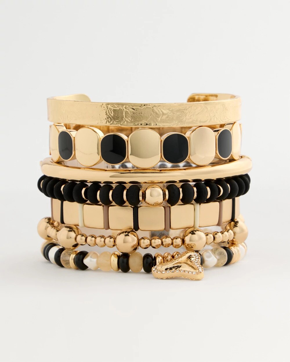 Chico's Top Pick - Shark's Tooth Stretch Bracelet Black