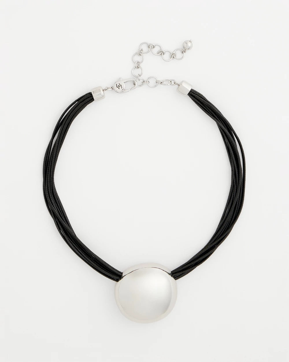 Chico's Hot Sale - Silver Pendant Cord Necklace Silver