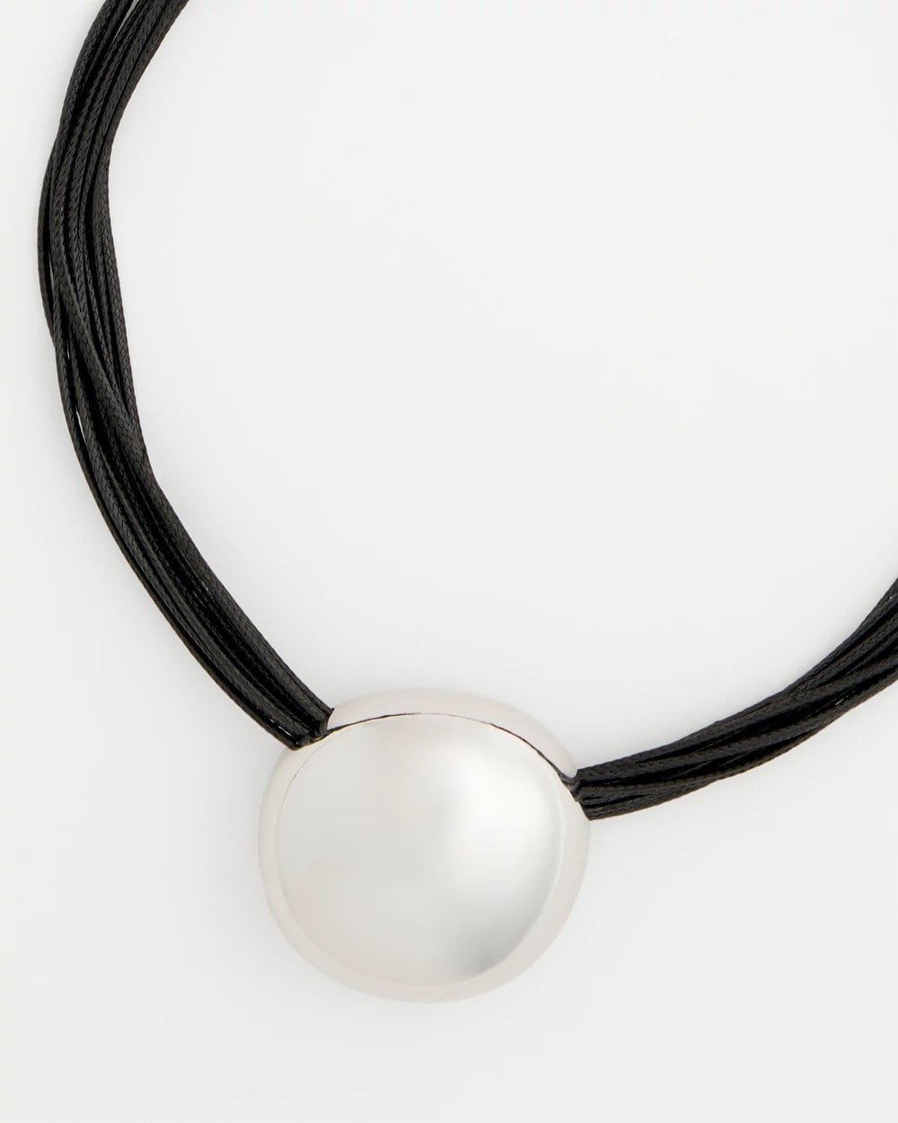 Chico's Hot Sale - Silver Pendant Cord Necklace Silver