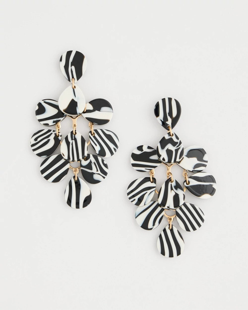 Chico's Exclusive - Chic Chandelier Earrings Black/White