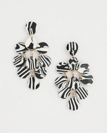 Chico's Exclusive - Chic Chandelier Earrings Black/White