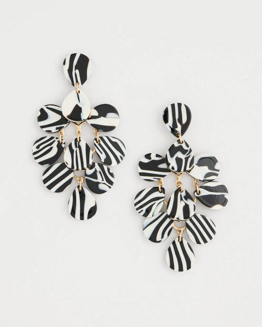 Chico's Exclusive - Chic Chandelier Earrings Black/White