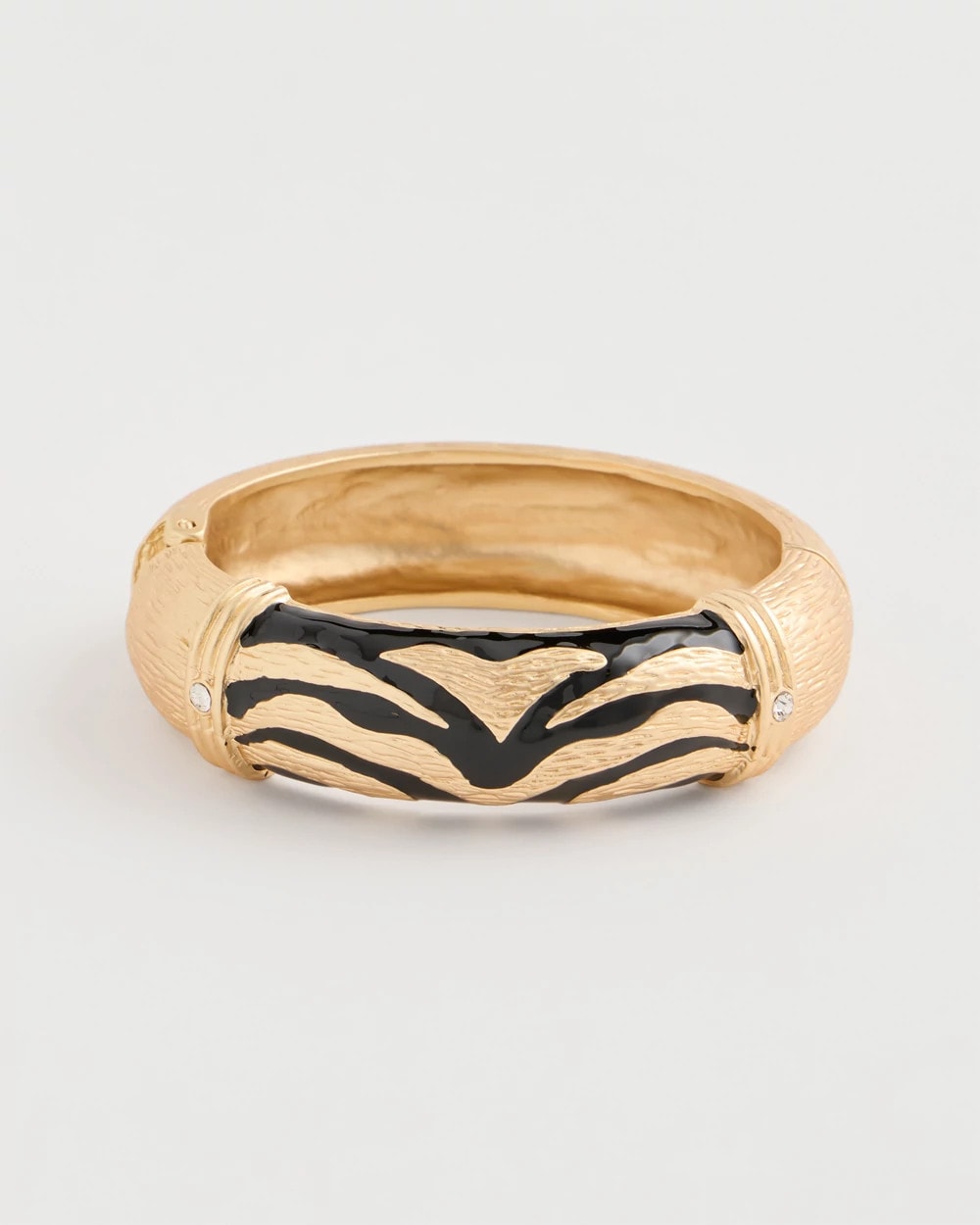 Chico's New - Tiger Hinge Cuff Bracelet Black/Gold
