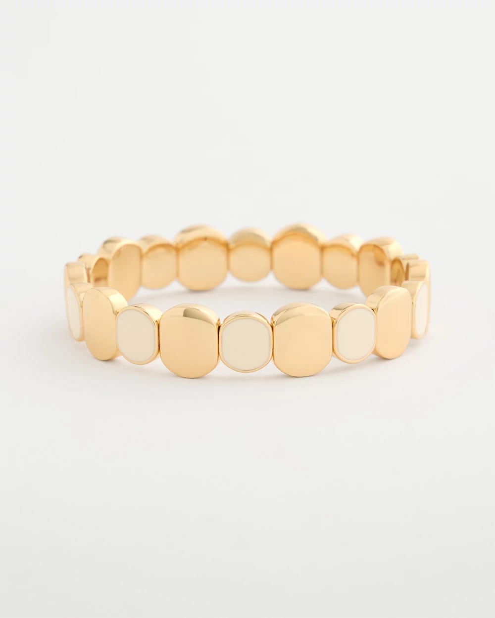 Chico's Recommended - White Resin Glam Stretch Bracelet White