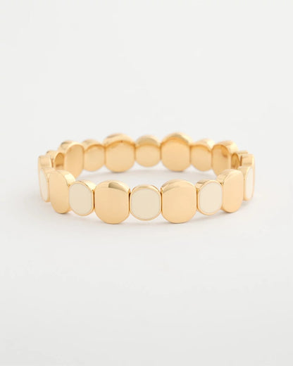 Chico's Recommended - White Resin Glam Stretch Bracelet White