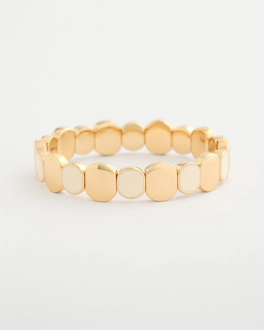 Chico's Recommended - White Resin Glam Stretch Bracelet White
