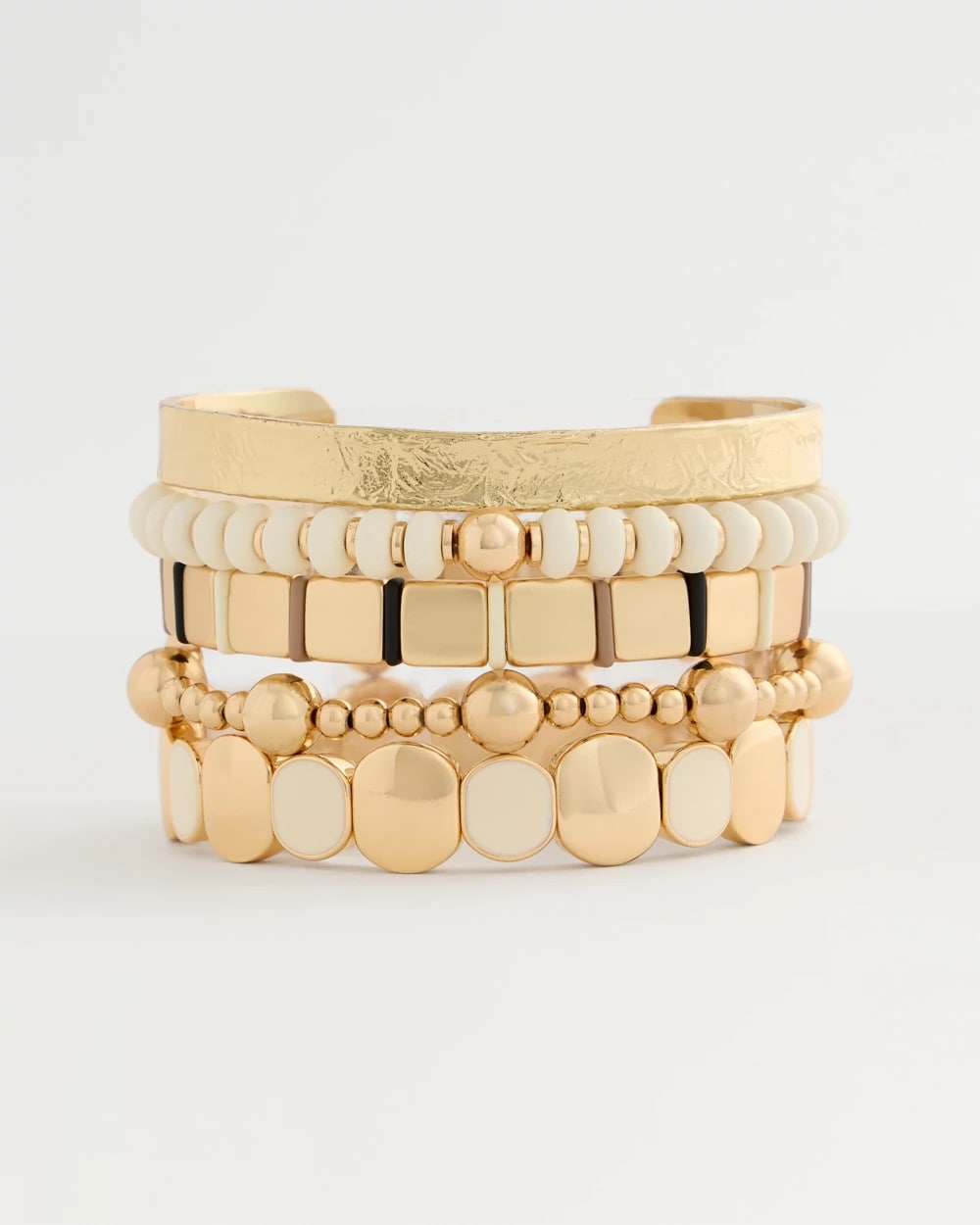 Chico's Recommended - White Resin Glam Stretch Bracelet White