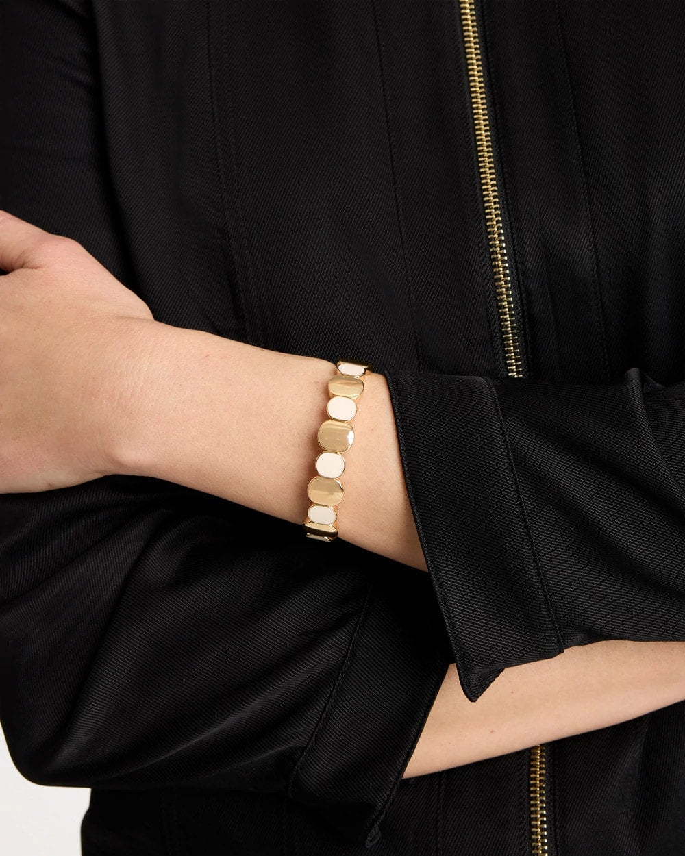 Chico's Recommended - White Resin Glam Stretch Bracelet White