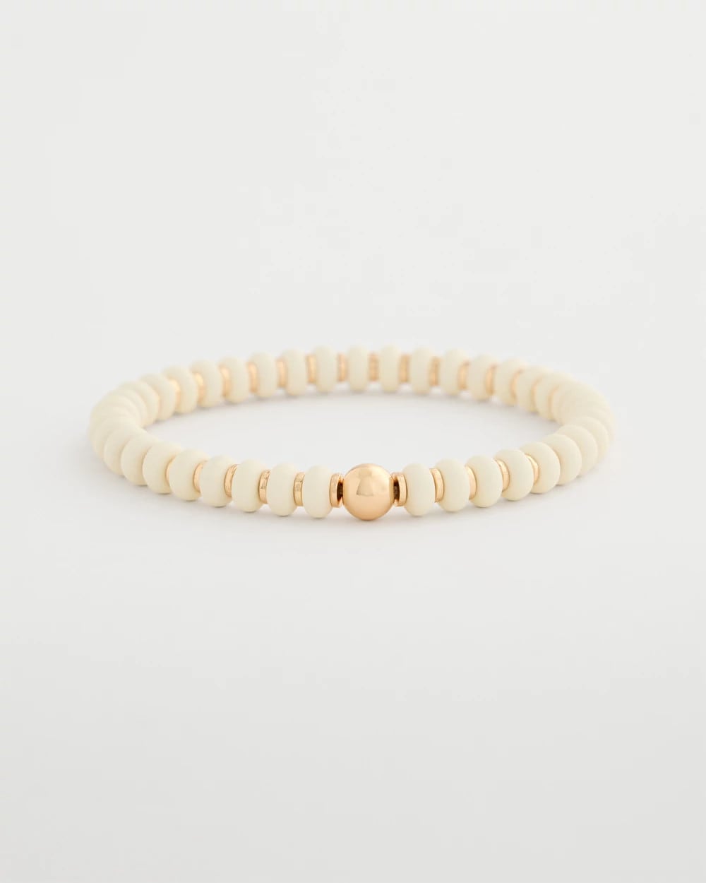 Chico's Classic - Neutral Round Stretch Bracelet White