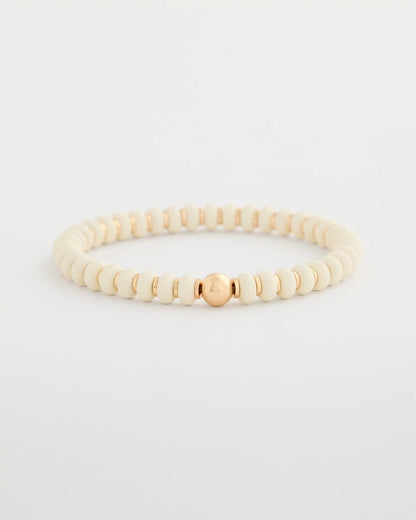 Chico's Classic - Neutral Round Stretch Bracelet White