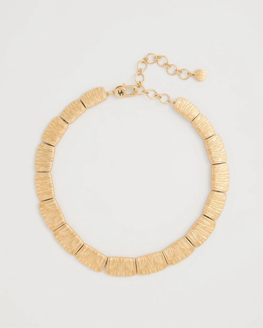 Chico's Great Value - Crinkle Goldtone Collar Necklace Gold