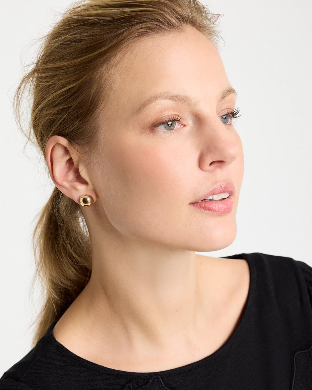 Chico's Value - Mini Goldtone Sphere Stud Earrings Gold