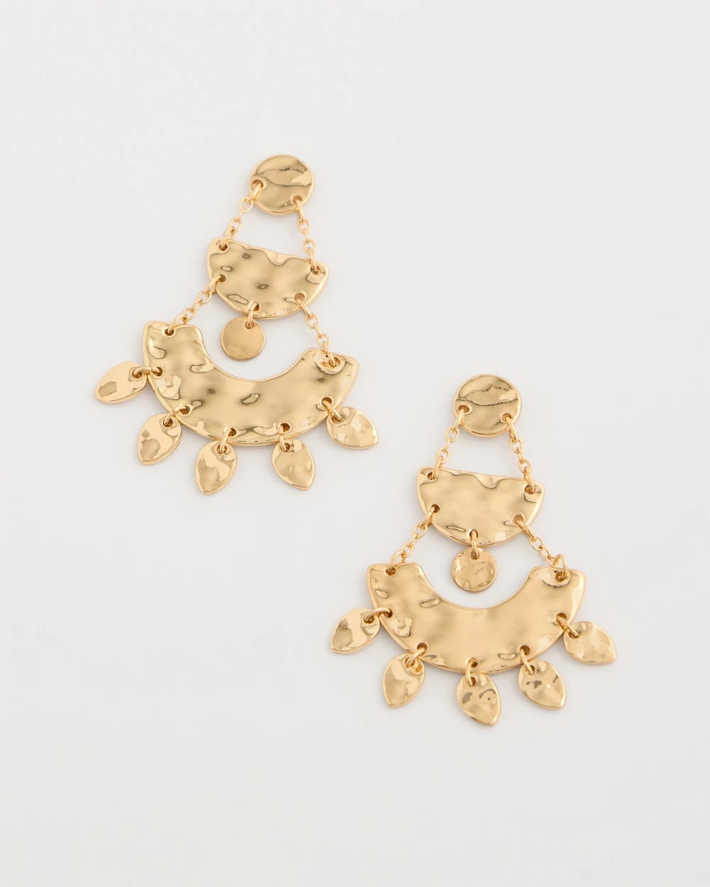 Chico's Essential - Hammered Chandelier Earrings Gold