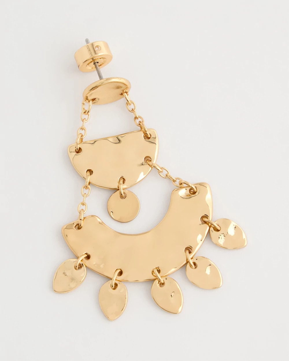 Chico's Essential - Hammered Chandelier Earrings Gold