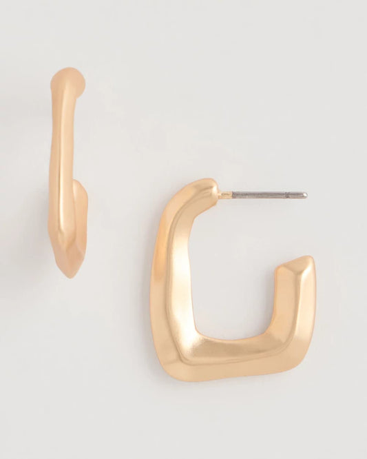 Chico's Everyday - Mini Goldtone Square Earrings Gold