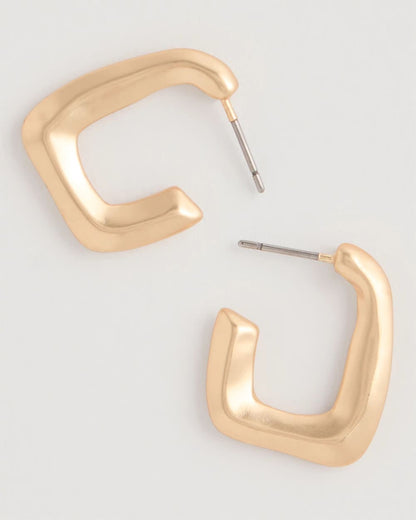 Chico's Everyday - Mini Goldtone Square Earrings Gold