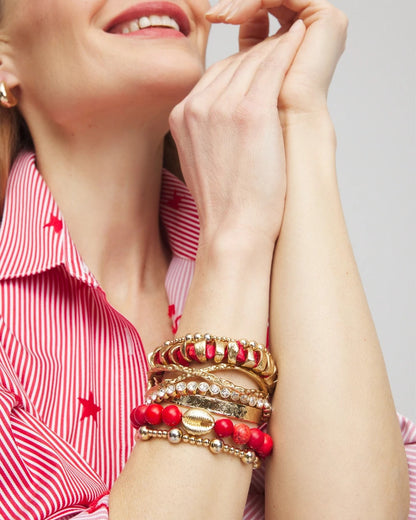 Chico's Trending - Goldtone Flexible Cuff Bracelet Gold