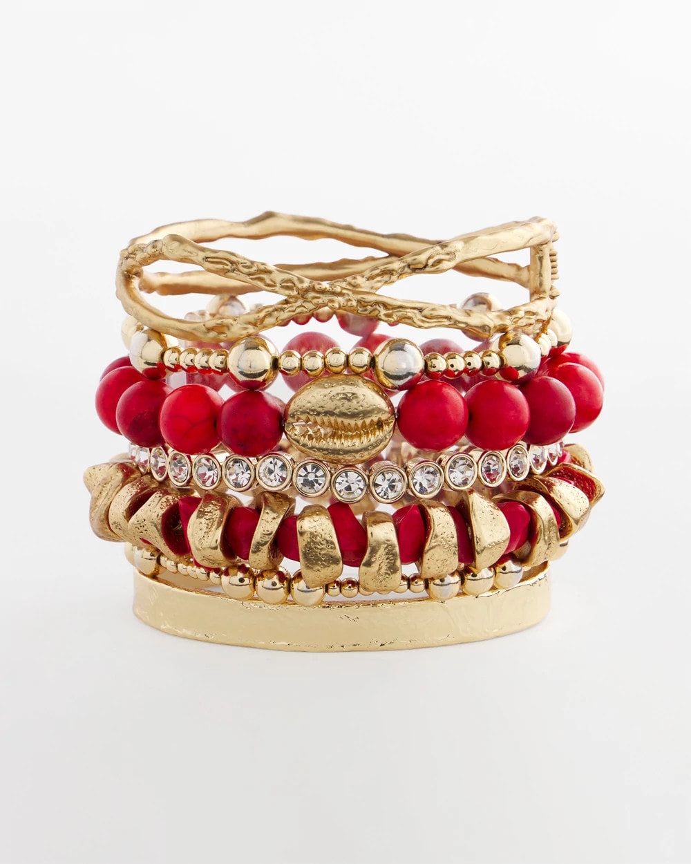 Chico's Trending - Goldtone Flexible Cuff Bracelet Gold