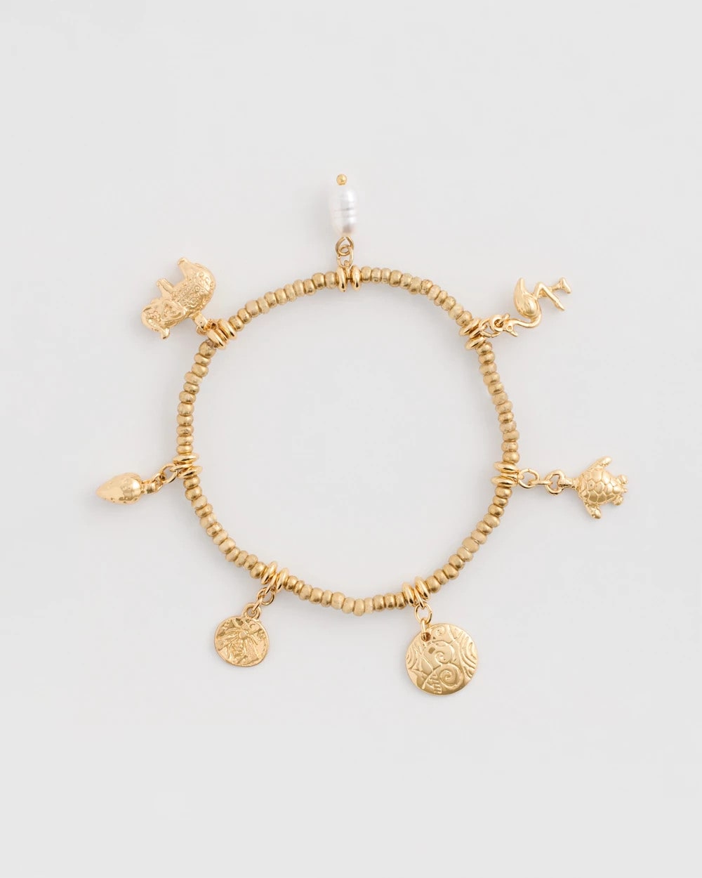 Chico's Top Pick - Goldtone Stretch Charm Bracelet Gold
