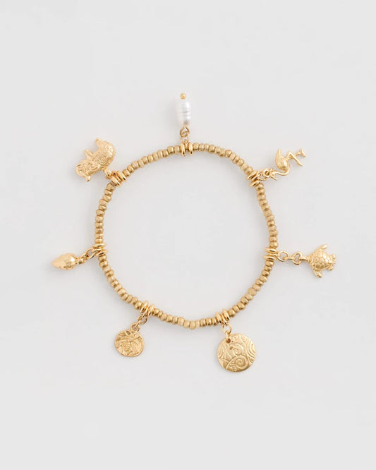 Chico's Top Pick - Goldtone Stretch Charm Bracelet Gold