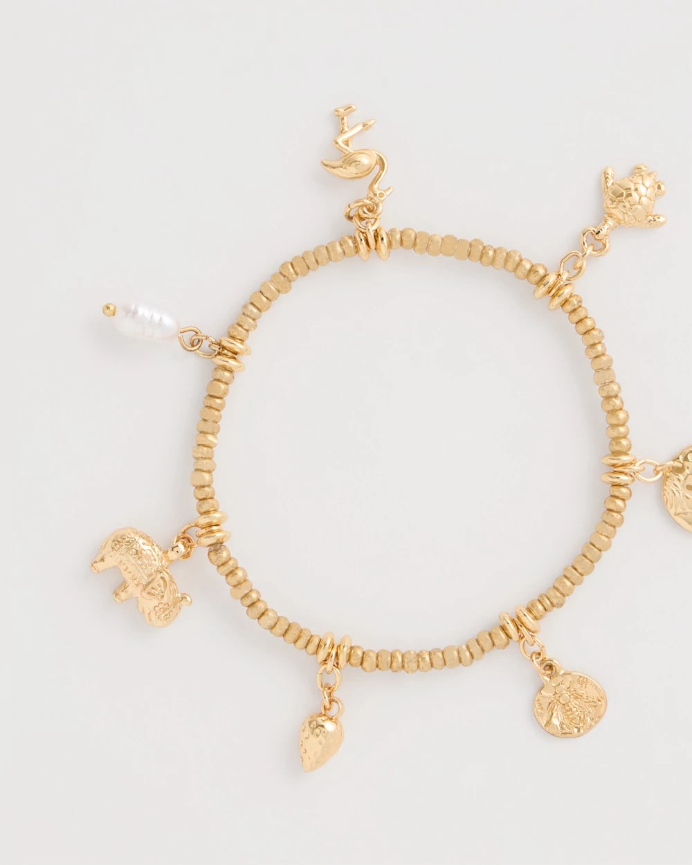 Chico's Top Pick - Goldtone Stretch Charm Bracelet Gold