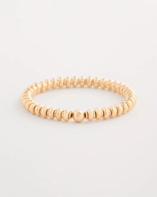 Chico's Popular - Goldtone Rounded Stretch Bracelet Gold
