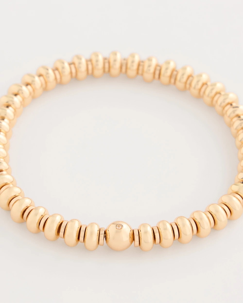 Chico's Popular - Goldtone Rounded Stretch Bracelet Gold