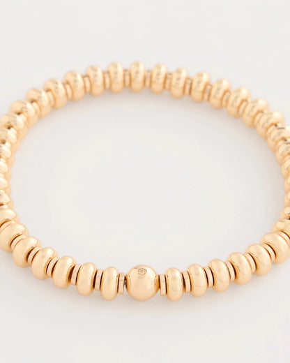 Chico's Popular - Goldtone Rounded Stretch Bracelet Gold