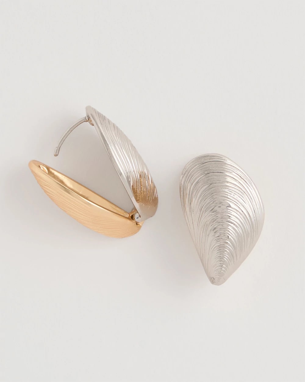 Chico's Trusted - Mixed Metal Shell Earrings Mixed Metals
