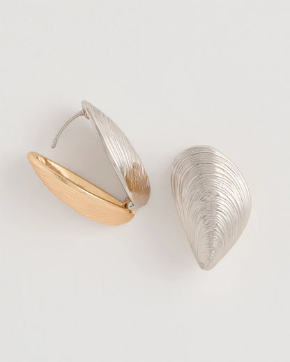 Chico's Trusted - Mixed Metal Shell Earrings Mixed Metals