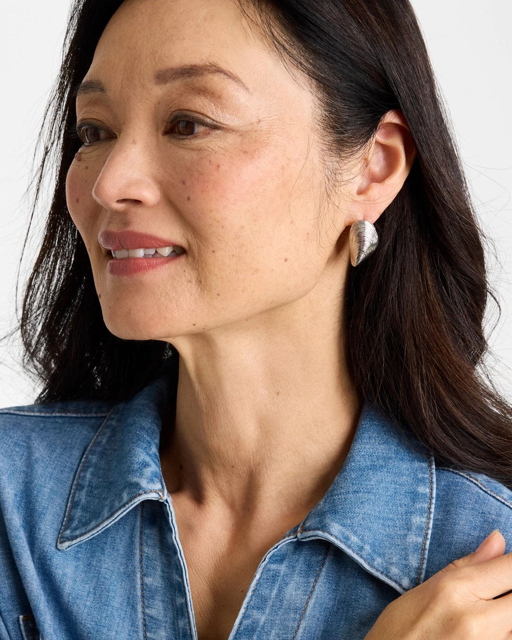 Chico's Trusted - Mixed Metal Shell Earrings Mixed Metals