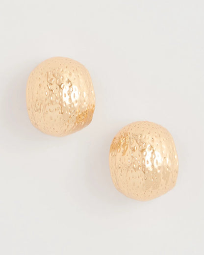 Chico's Top Pick - Crinkle Goldtone Hoop Earrings Gold