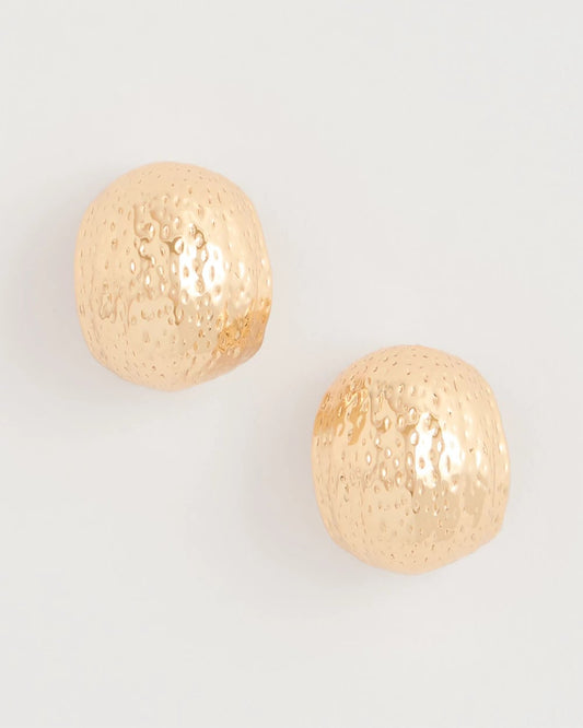 Chico's Top Pick - Crinkle Goldtone Hoop Earrings Gold