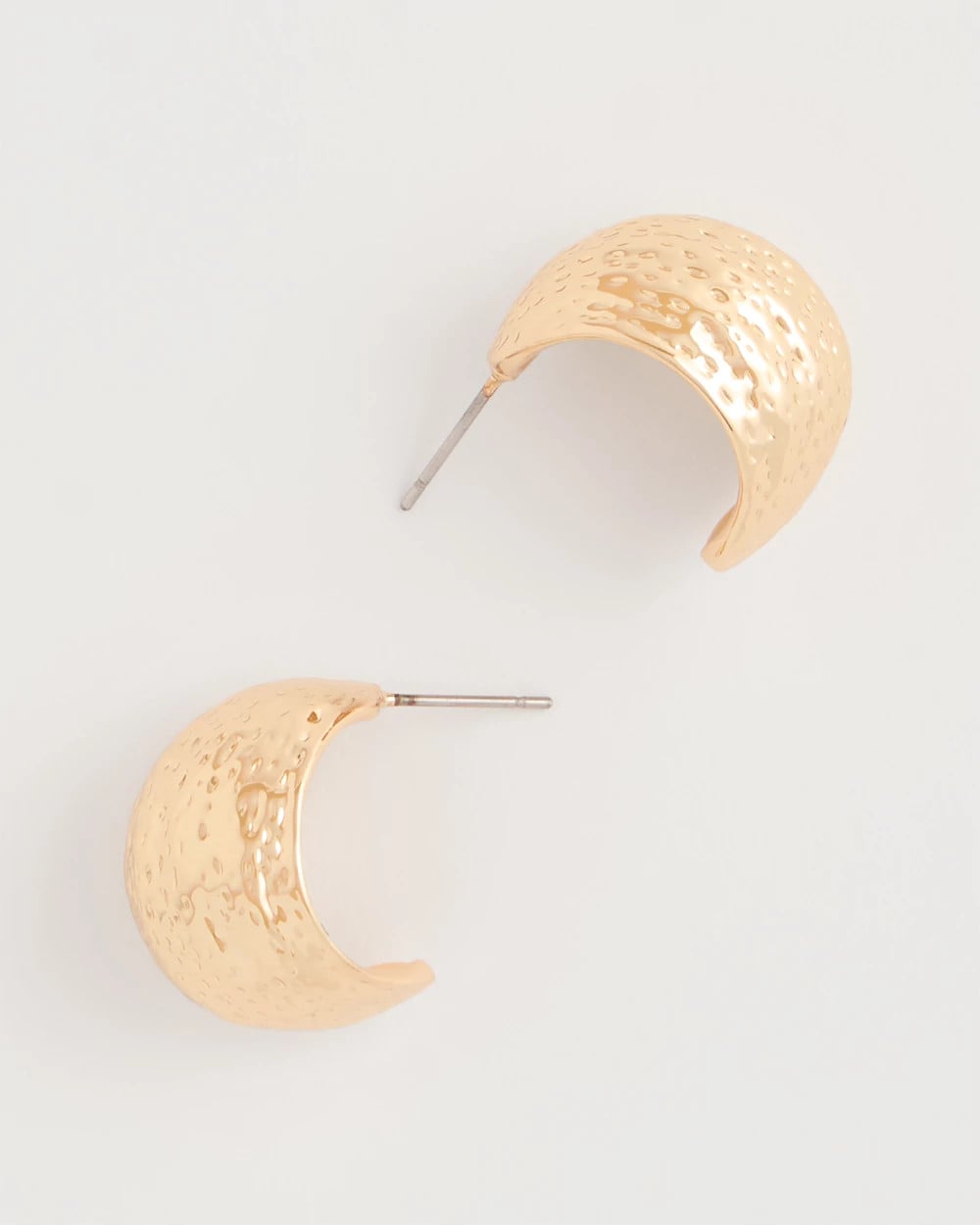 Chico's Top Pick - Crinkle Goldtone Hoop Earrings Gold
