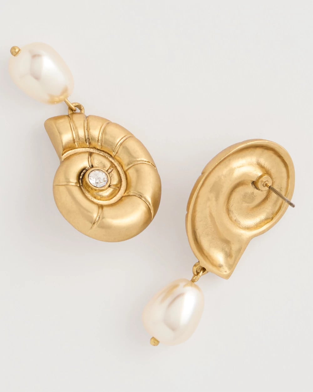 Chico's Trending - Goldtone Spiral Shell Earrings Gold
