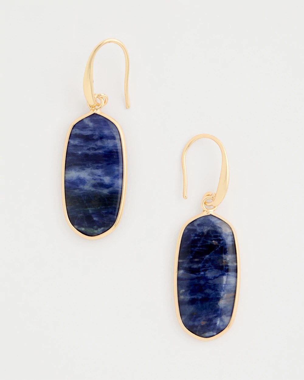 Chico's Featured - Genuine Lapis Lazuli Stone Drop Earrings Navy