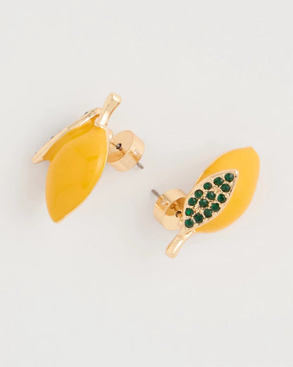 Chico's Featured - Luxurious Lemon Stud Earrings Yellow