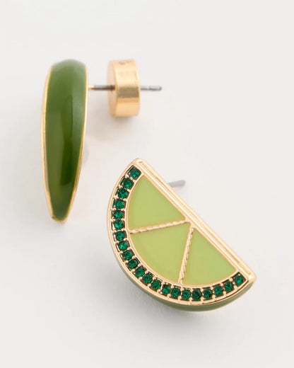 Chico's Top Pick - Luxurious Lime Stud Earrings Green