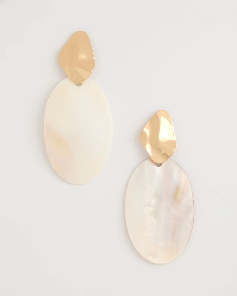 Chico's Recommended - Shell Oval Drop Earrings Neutral
