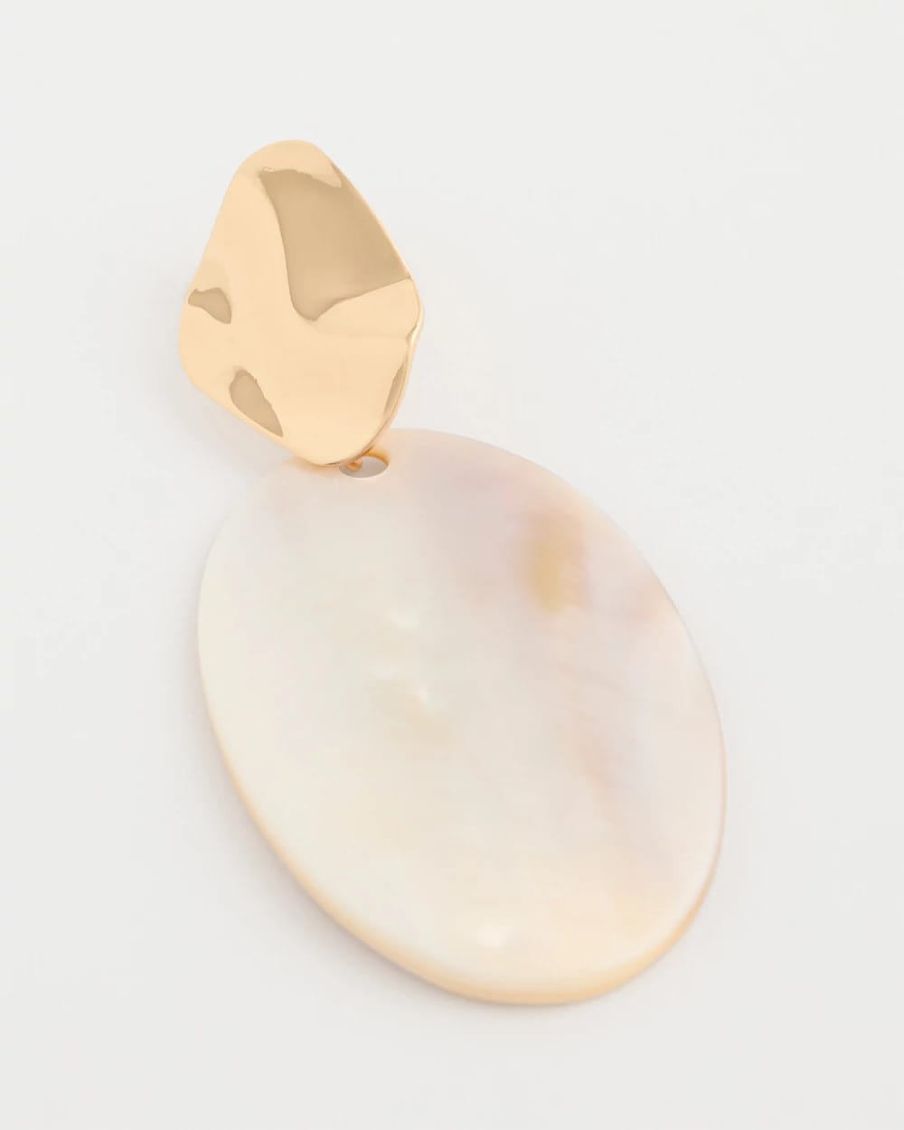 Chico's Recommended - Shell Oval Drop Earrings Neutral