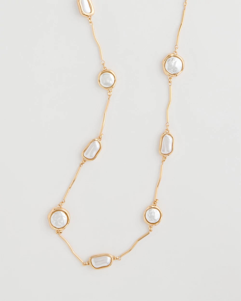 Chico's Sale - Siren Faux Pearl Long Necklace Pearl