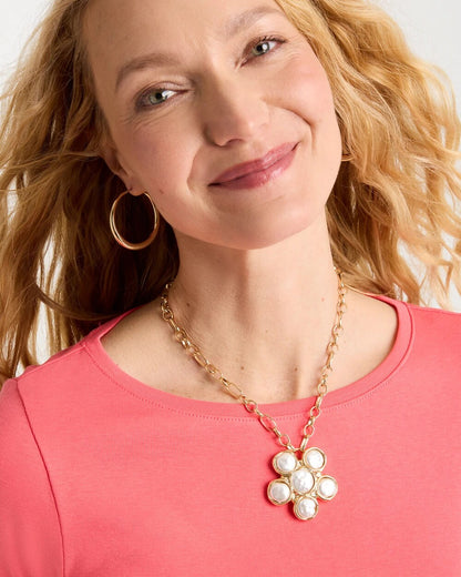 Chico's Popular - Siren Faux Pearl Pendant Necklace Pearl