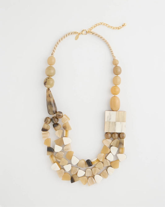 Chico's Smart Buy - Chico's Originals Faux Horn Geo Necklace Neutral