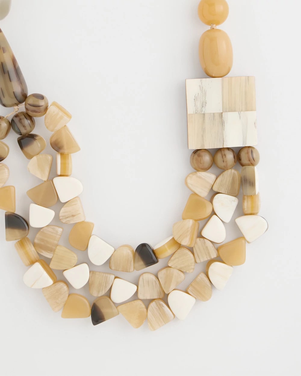 Chico's Smart Buy - Chico's Originals Faux Horn Geo Necklace Neutral