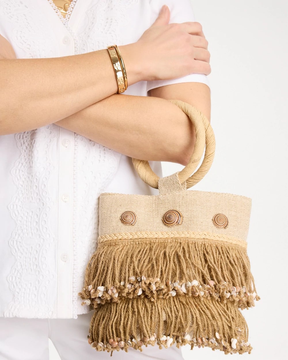 Chico's Recommended - Chico's Originals Bamboo Bucket Bag Natural
